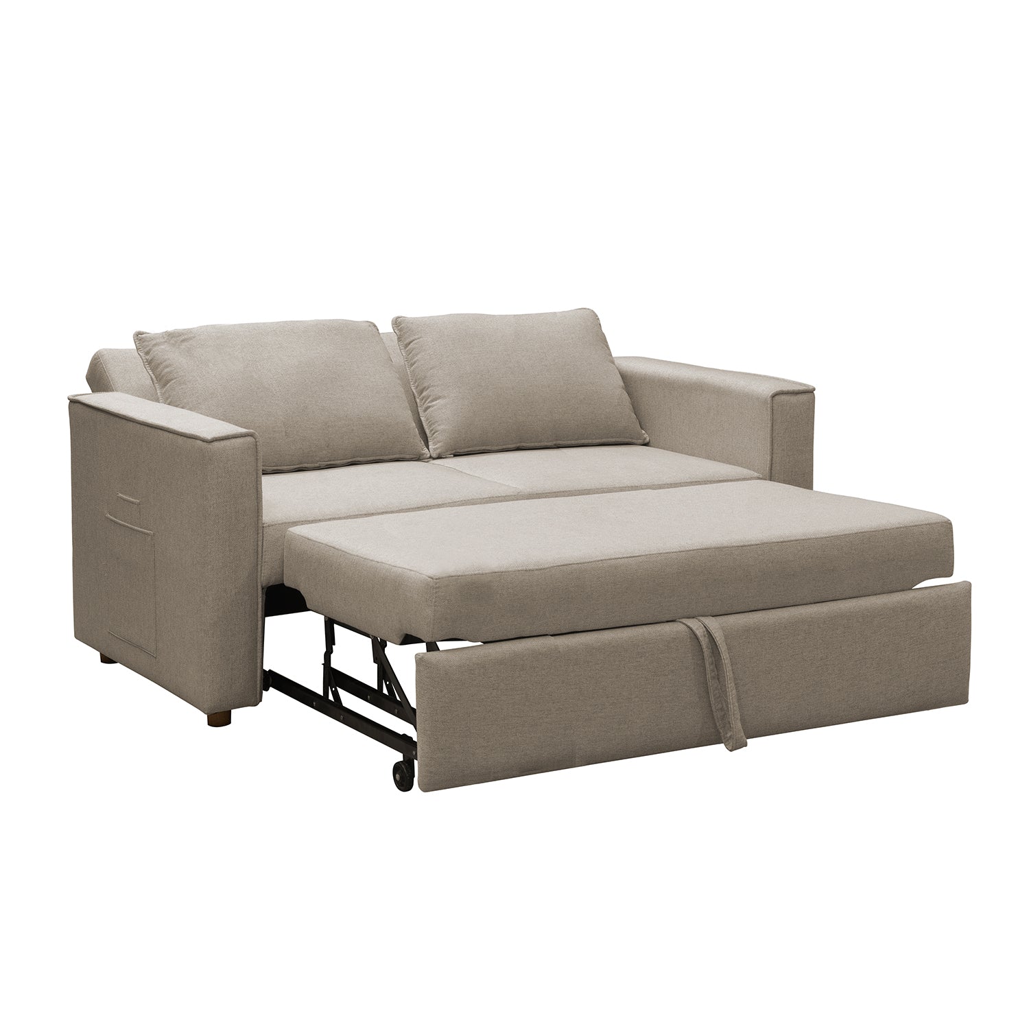 Sofá Cama Celta Lino Verona Beige, Natural 3 Puestos