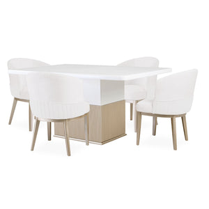 Comedor 4 Puestos Atlanta Eurolino Blanco, Champaña