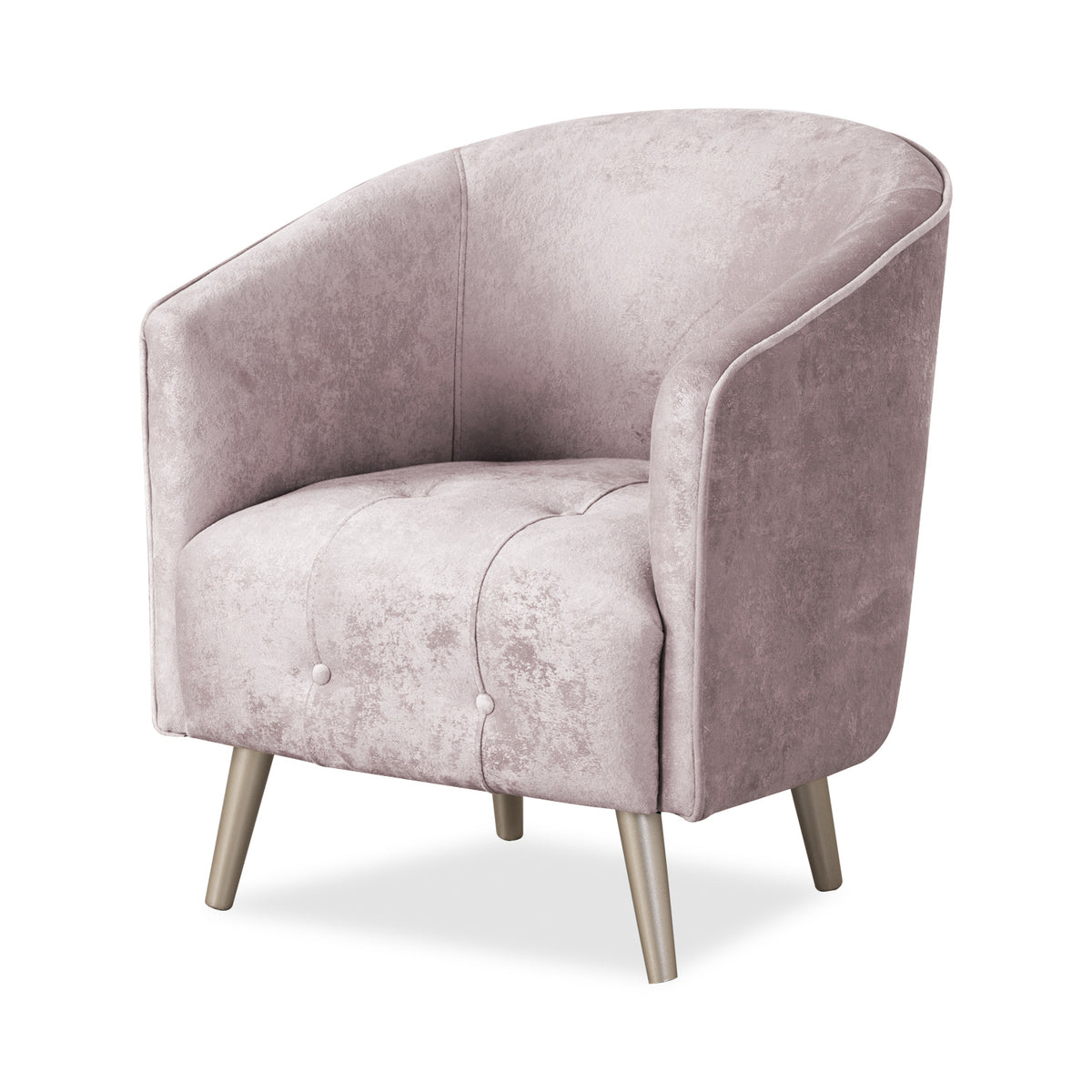 Poltrona Celeste Velvet Prisma Rosa, Champaña