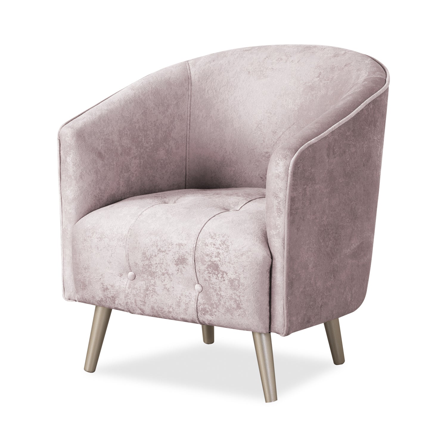 Poltrona Celeste Velvet Prisma Rosa, Champaña