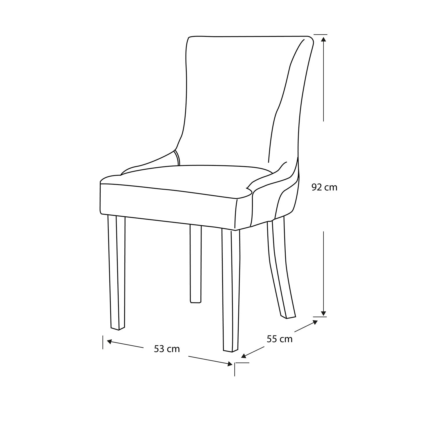 Silla Comedor Firence Eurolino Blanco Puro, Champaña