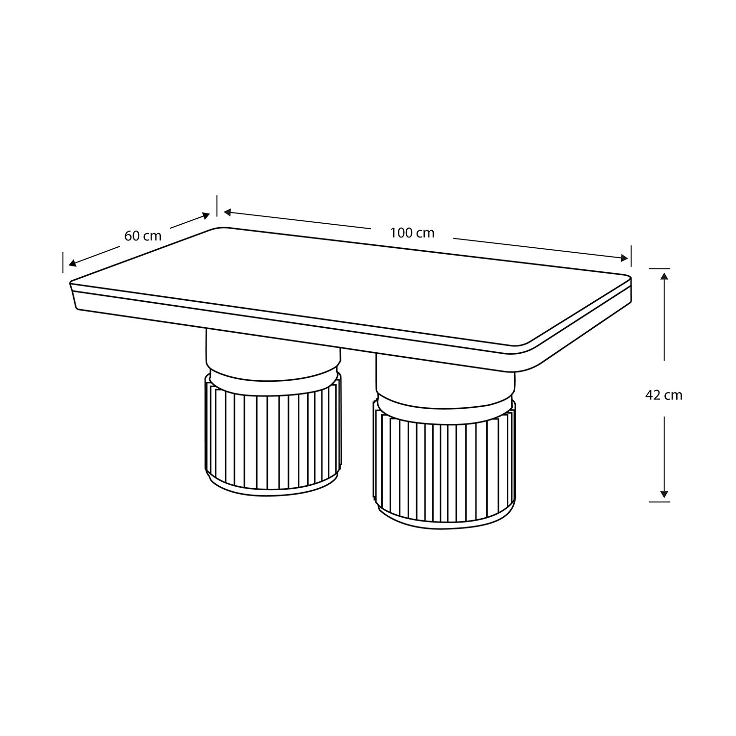 Mesa De Centro Toscana Off White, Champaña