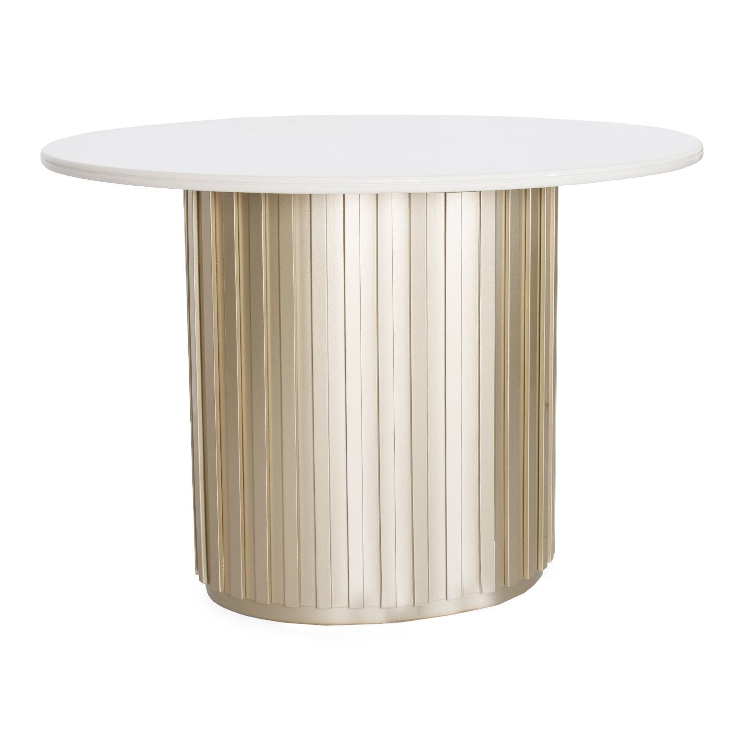 Comedor 4 Puestos Firence Eurolino Blanco Puro, Champaña