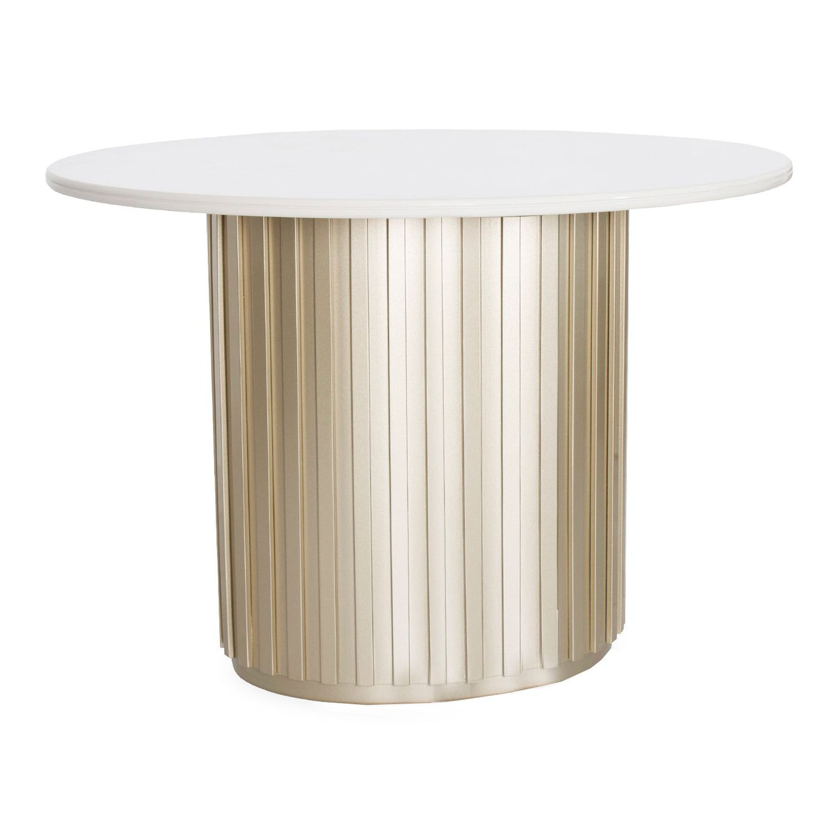 Comedor 4 Puestos Firence Eurolino Blanco Puro, Champaña