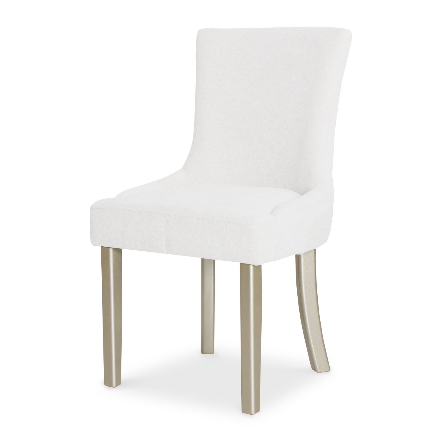 Comedor 6 Puestos Firence Eurolino Blanco Puro, Champaña