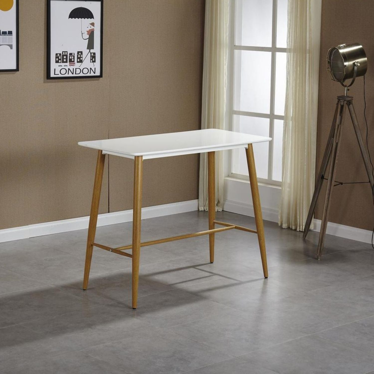 Mesa Bar Bari 120X60X97 Blanca