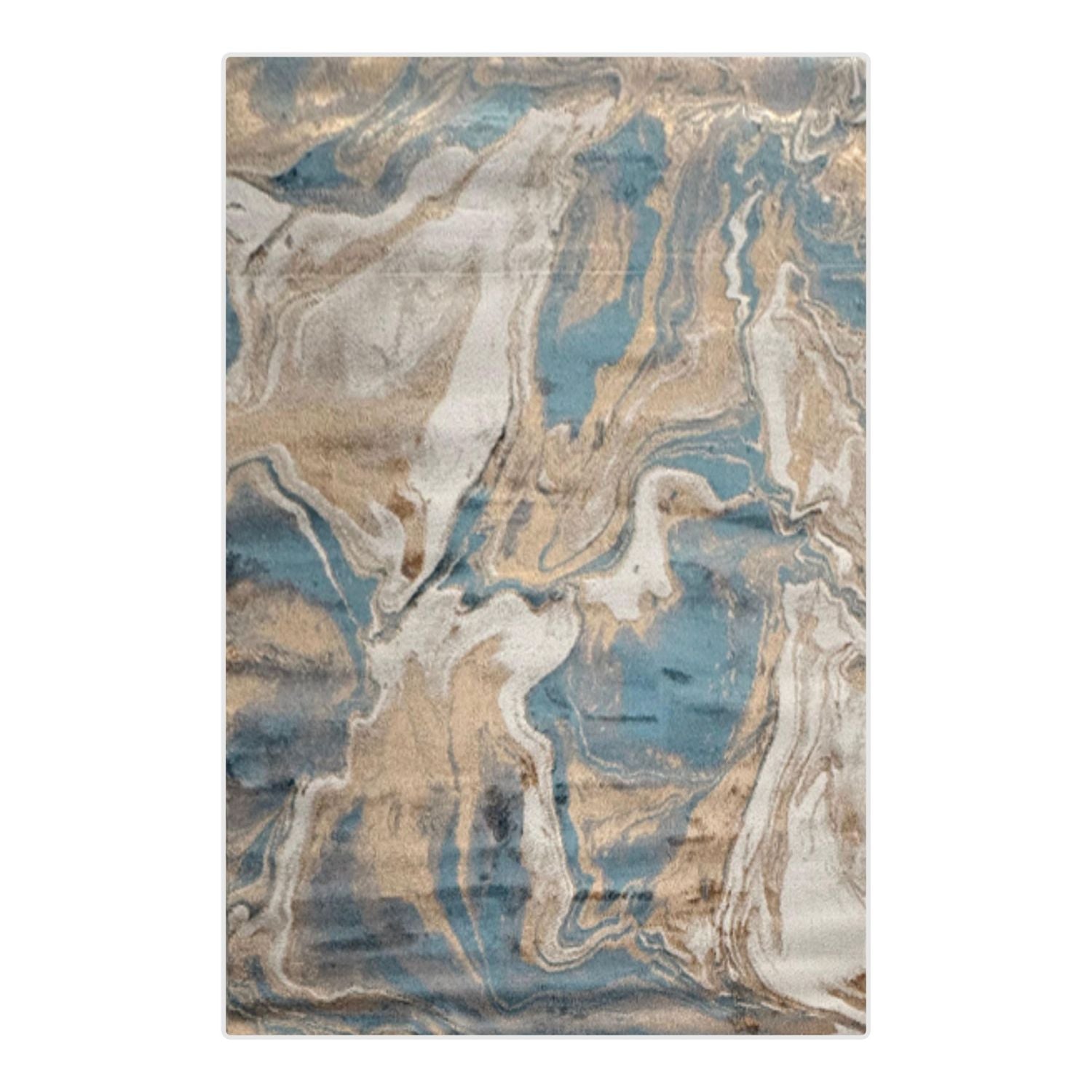 Alfombra 120X170 Zenda Dorado Azul 200