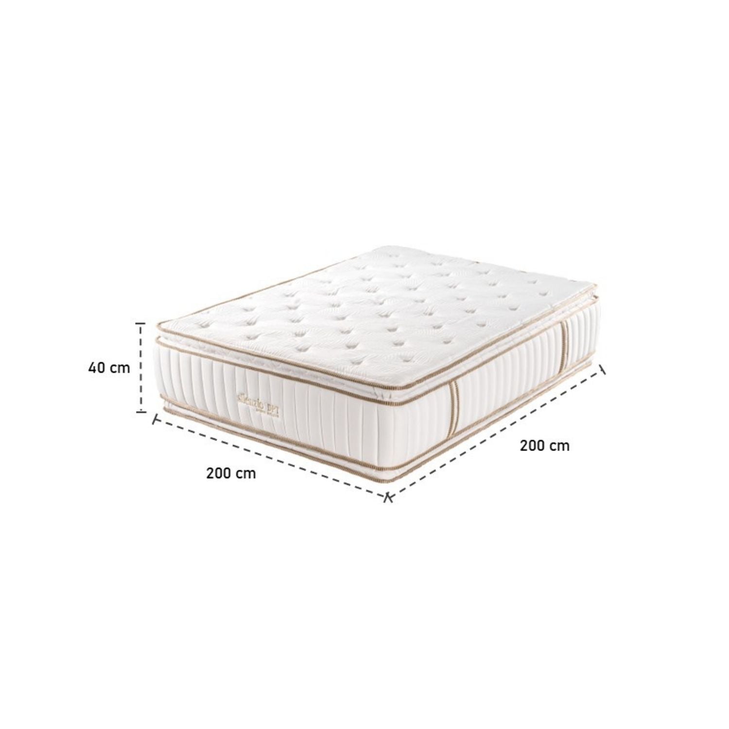 Colchón King Silenzio Deluxe Doble Pillow Top (Garantia 25 Años)