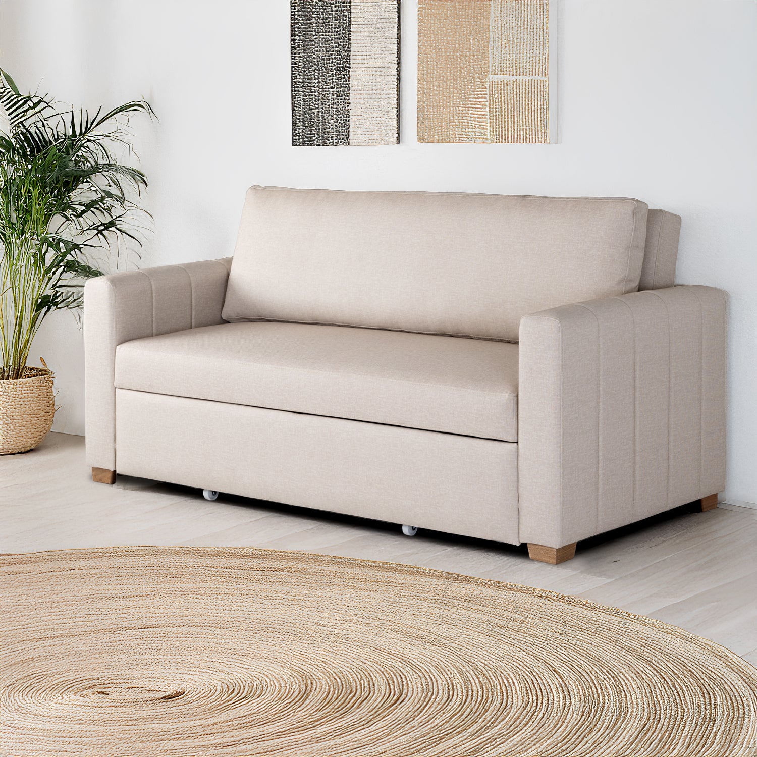 Sofá Cama Amatista Eurolino Marbella Marfil 180cm