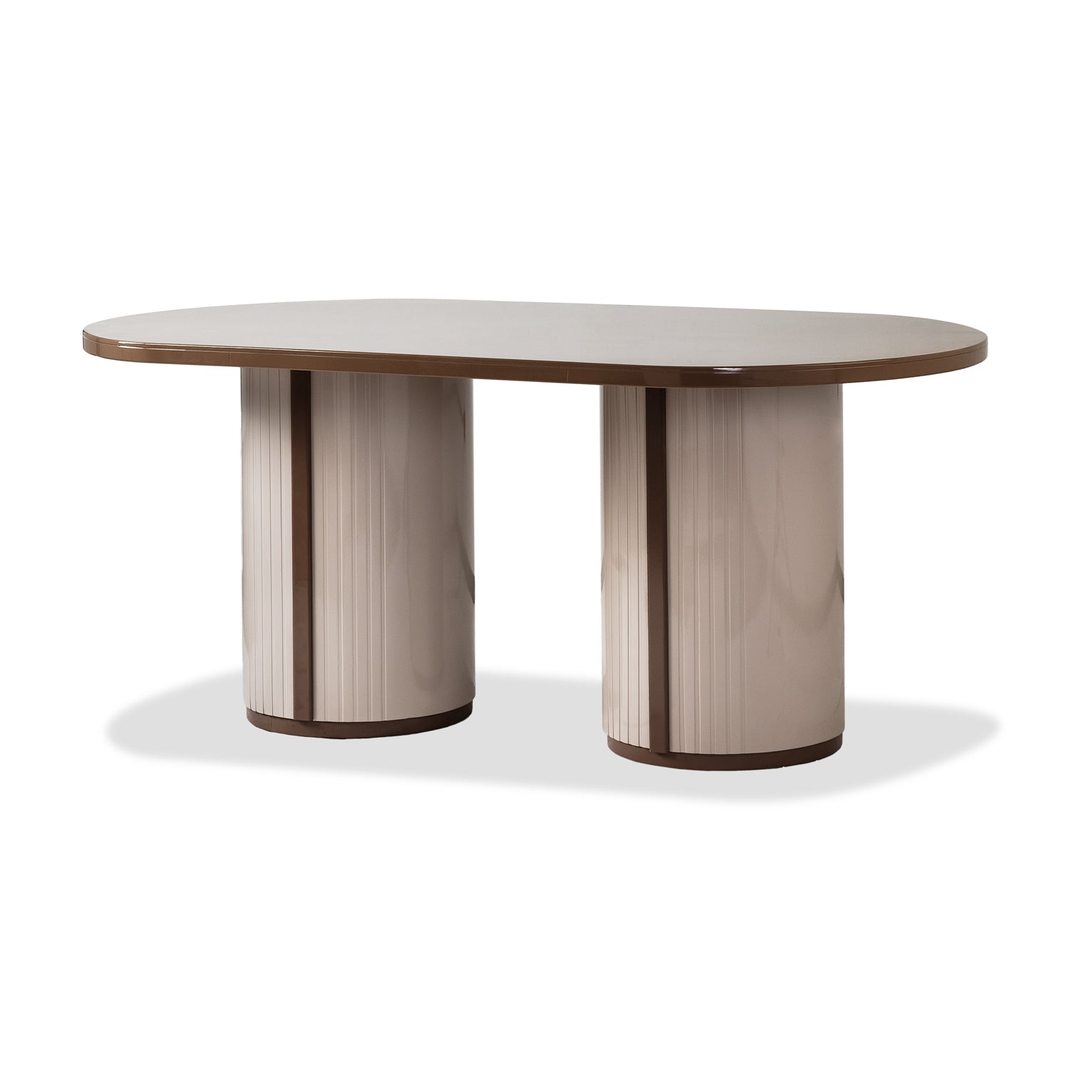 Comedor 6 Puestos Oklam Microfibra Touch Almendra, Latte