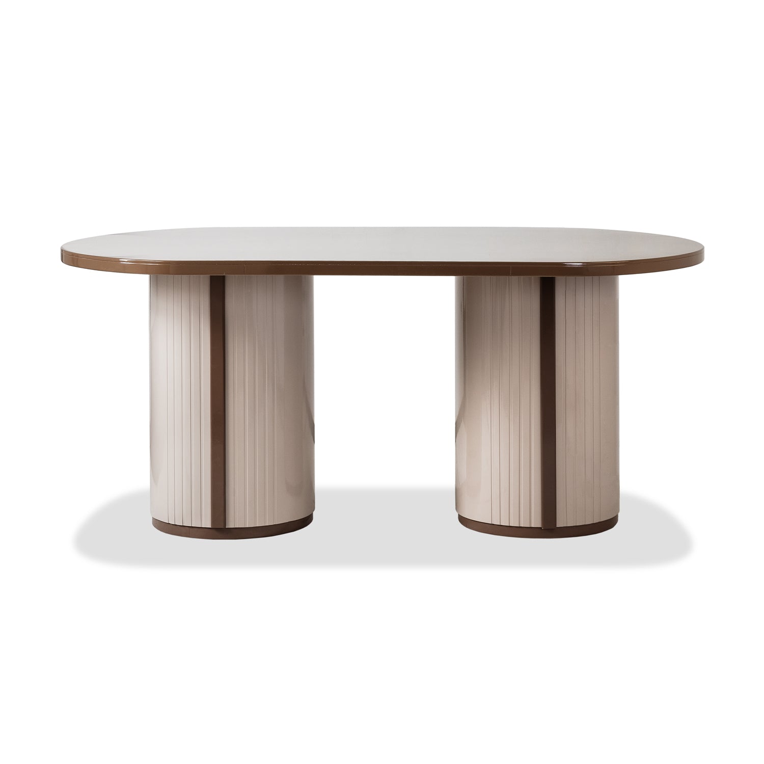 Comedor 6 Puestos Oklam Microfibra Touch Almendra, Latte