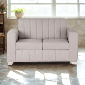 Sofá 2 Puestos Decko Velvet Anika Sand, Champaña