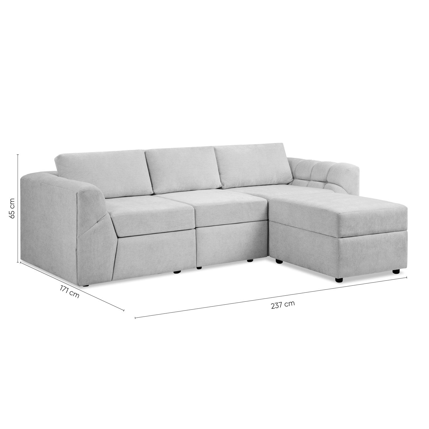 Sala Funcional Oklam Lino Touch Almendra