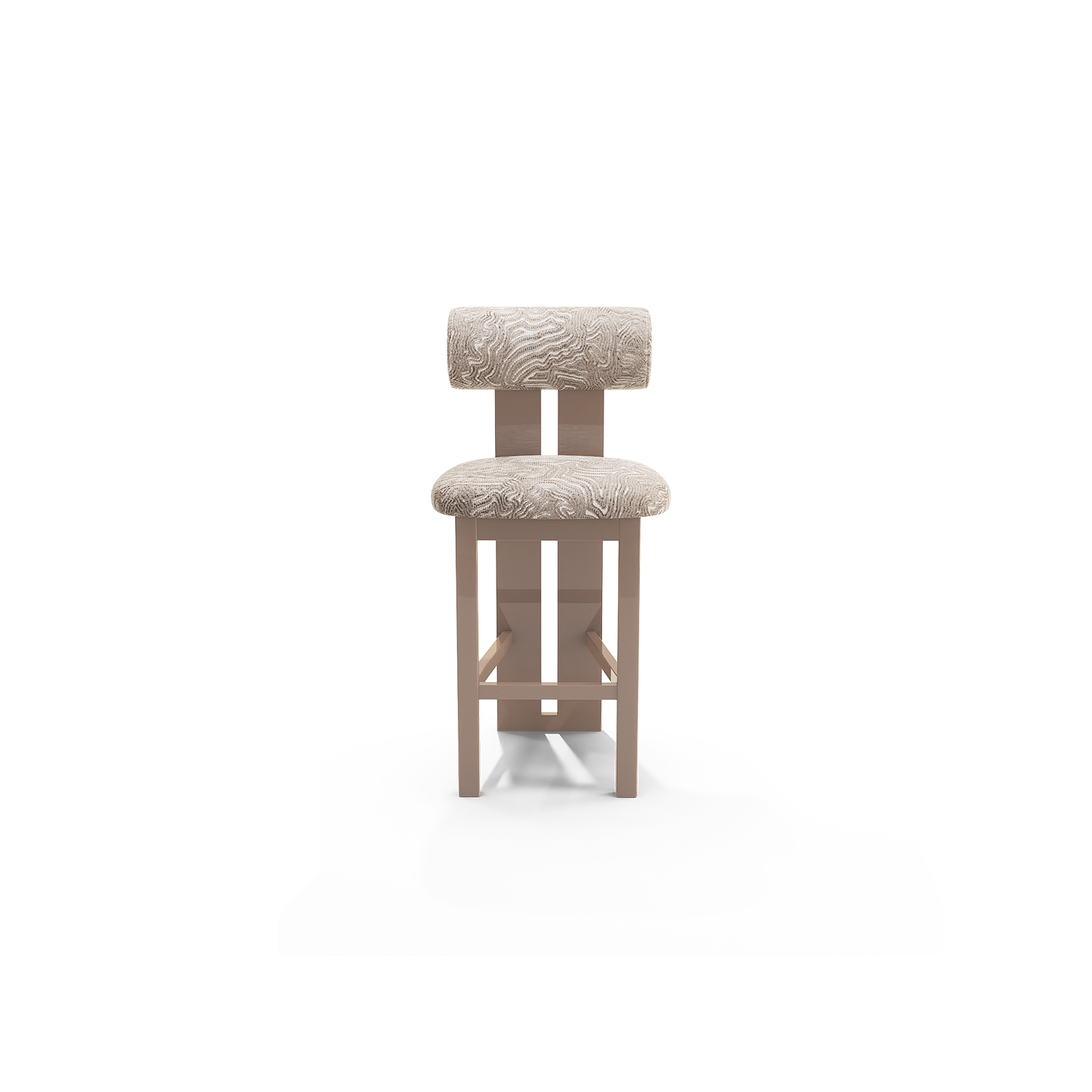Silla Para Barra Nova Cardif Almond, Capuchino