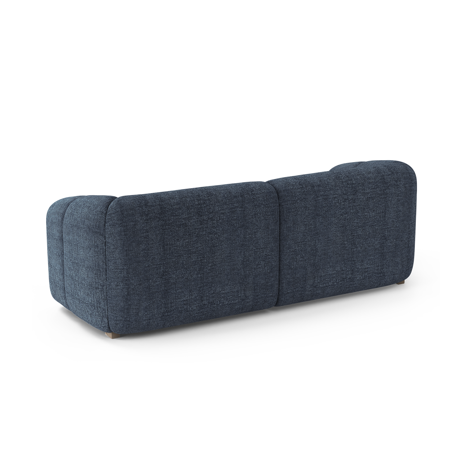 Sofá 2 Puestos Sienna Microfibra Dossier Navy, Capuchino