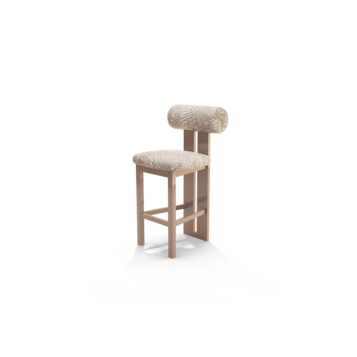 Silla Para Barra Nova Cardif Almond, Capuchino