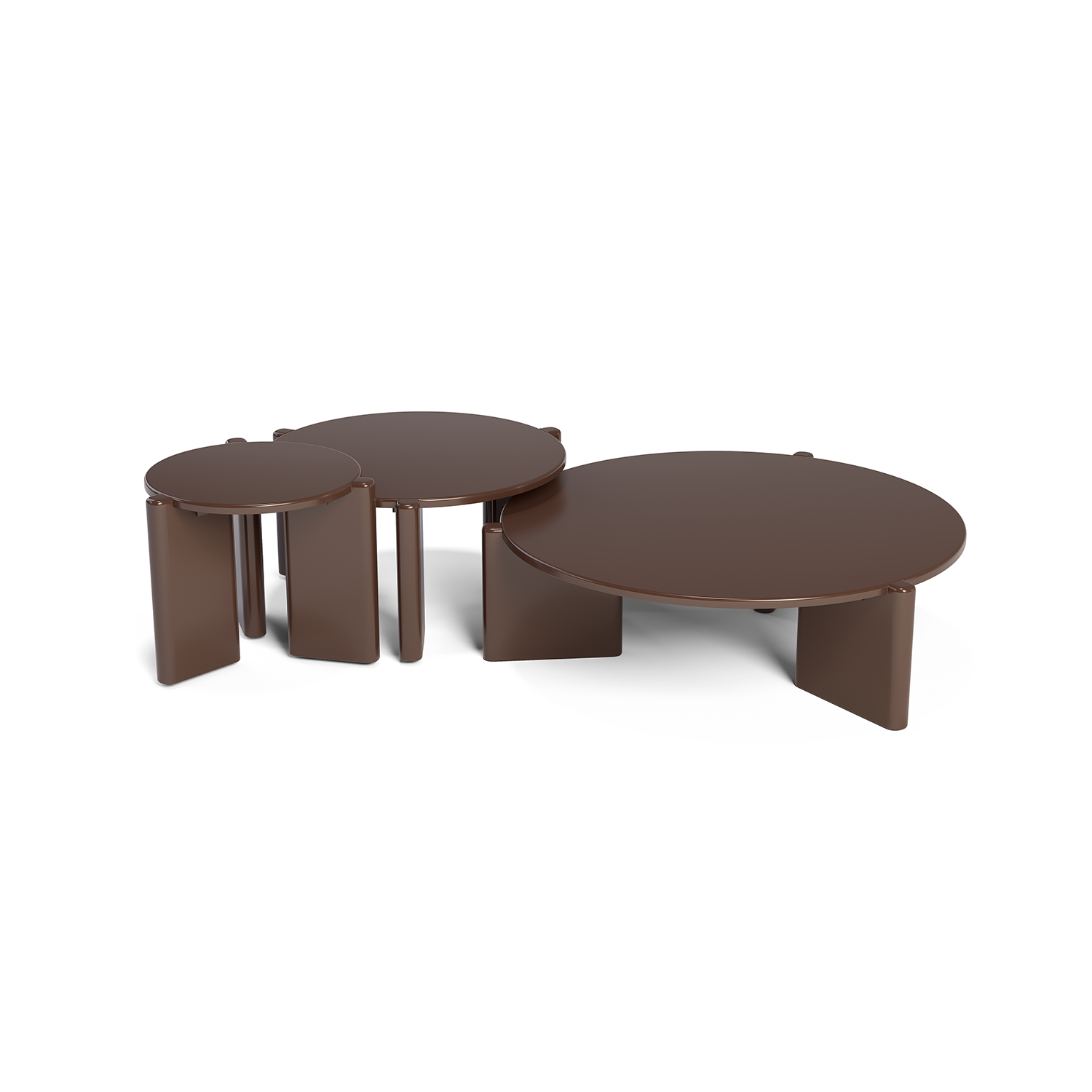 Mesa De Centro Oklam Redonda 60 Merlot