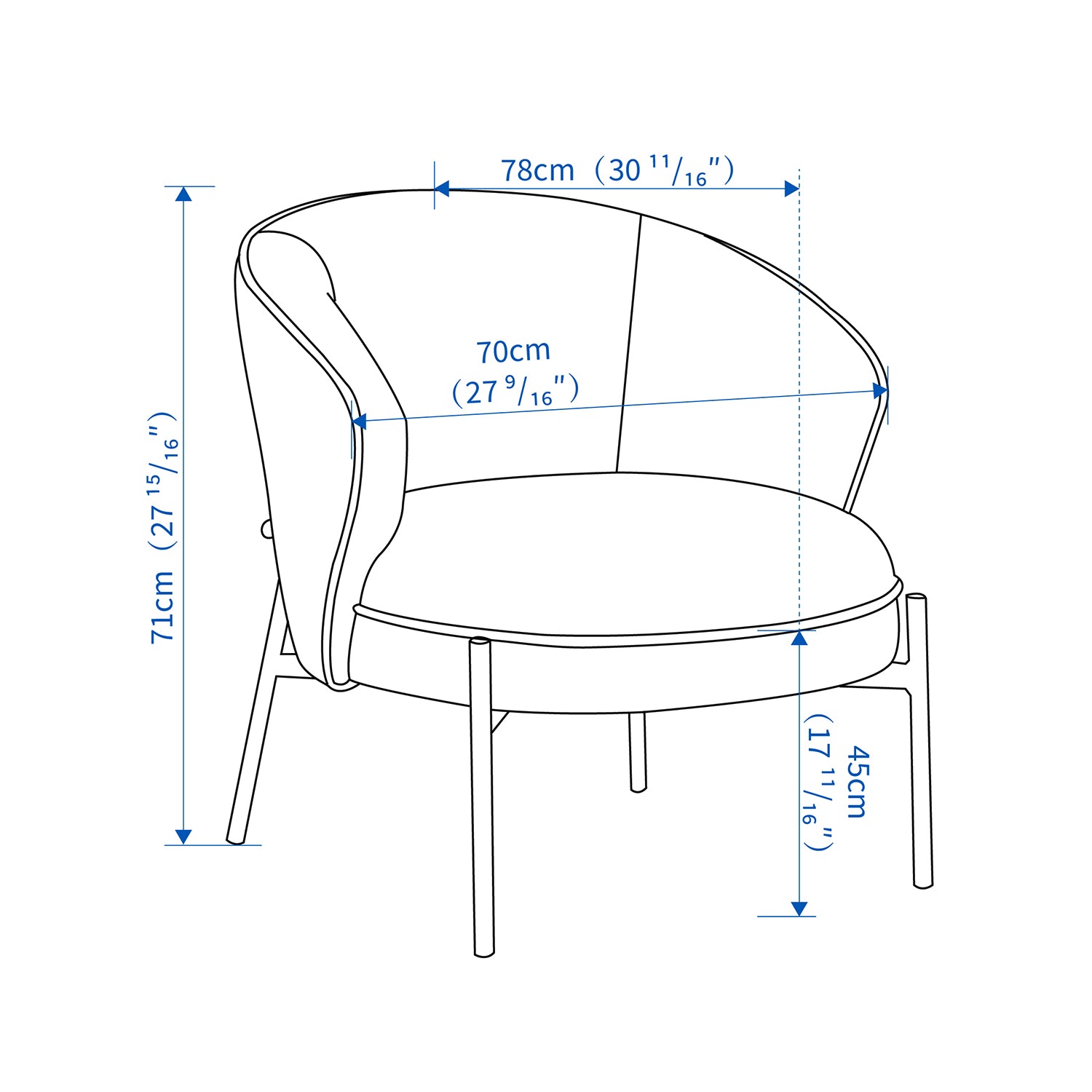 Poltrona Alfa Lino Verde