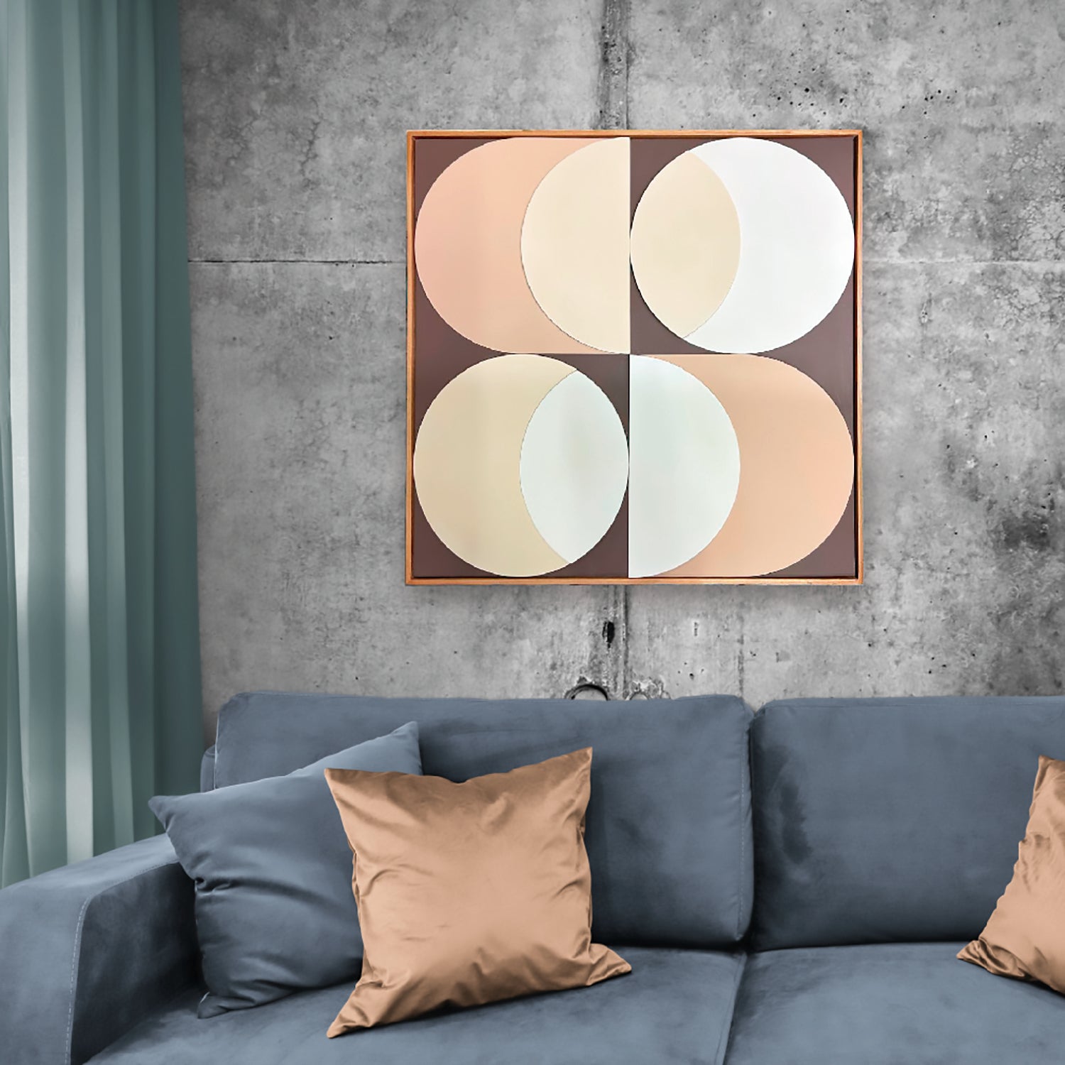 Cuadro  Mocca Multi Media Luna 70X70 Cm