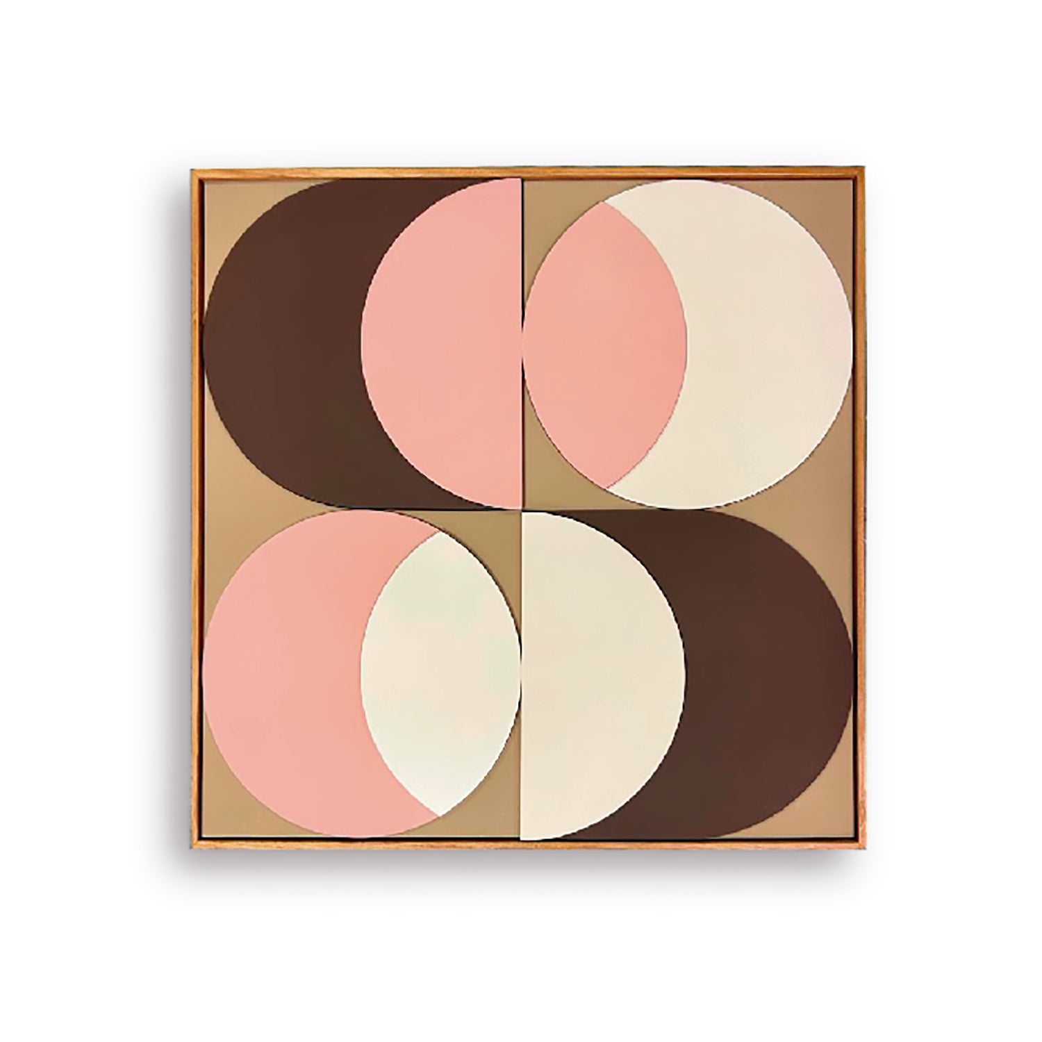 Cuadro  Rosa Multi Media Luna 70X70 Cm