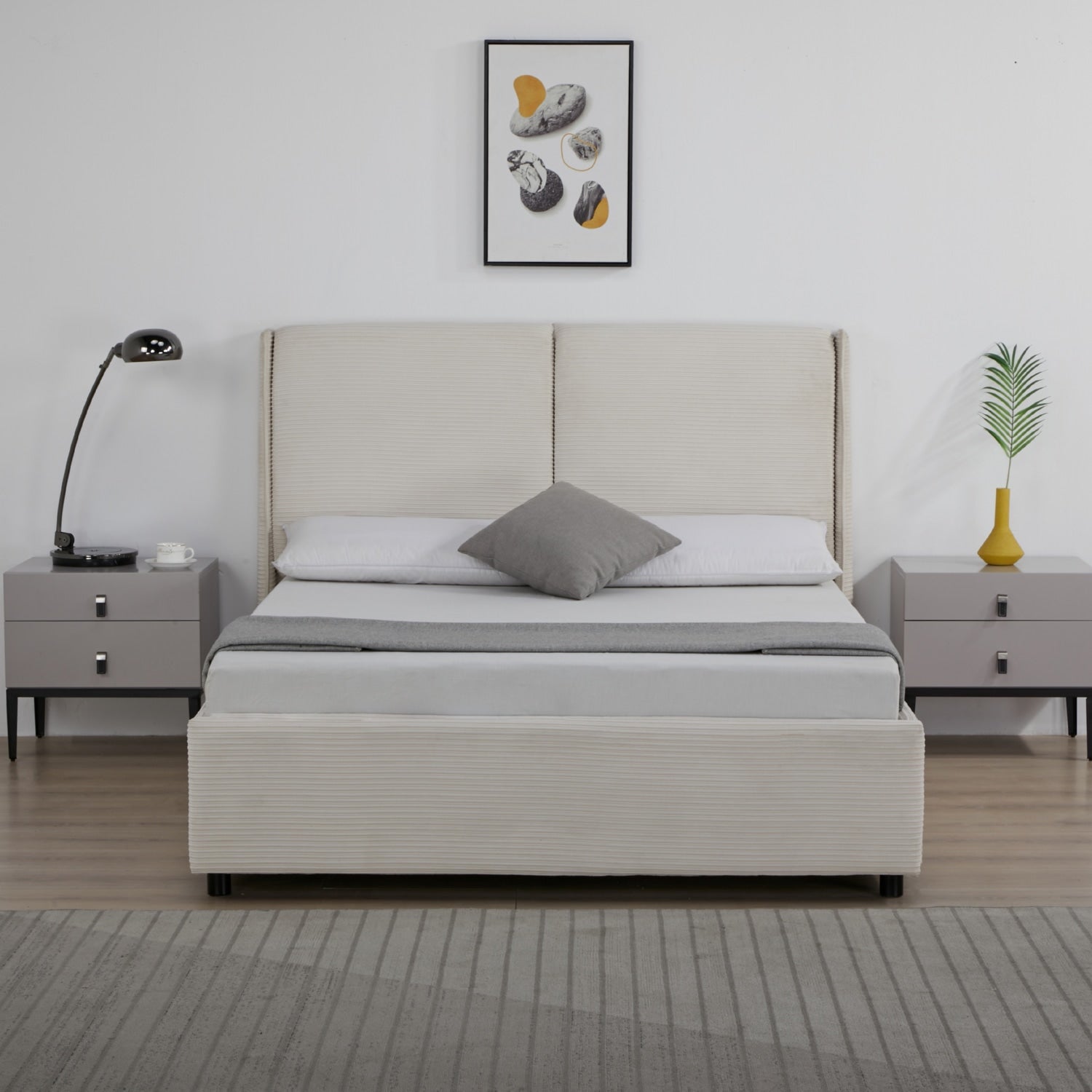 Cama Doble Arlette Beige