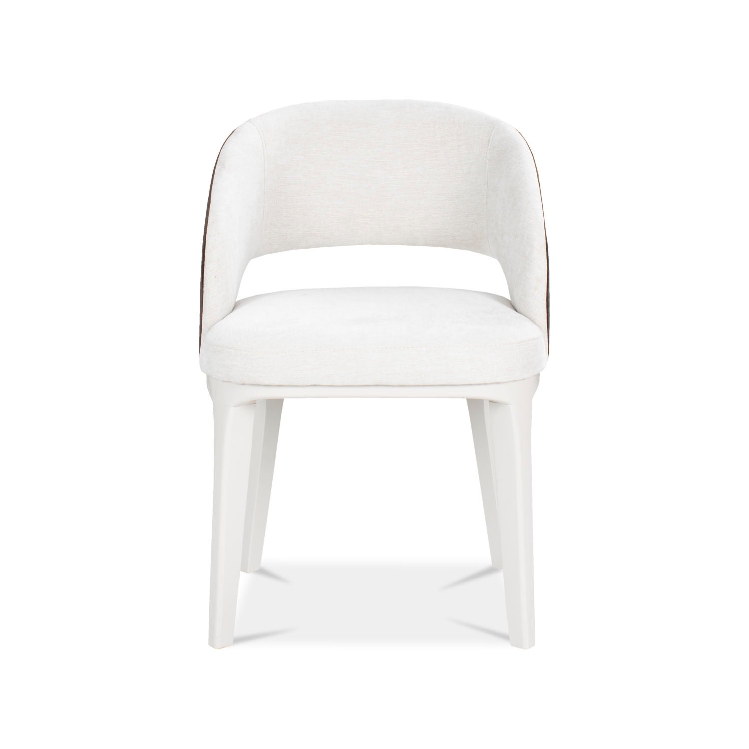 Silla Fray Lino Touch Almendra Chocolate, Off White