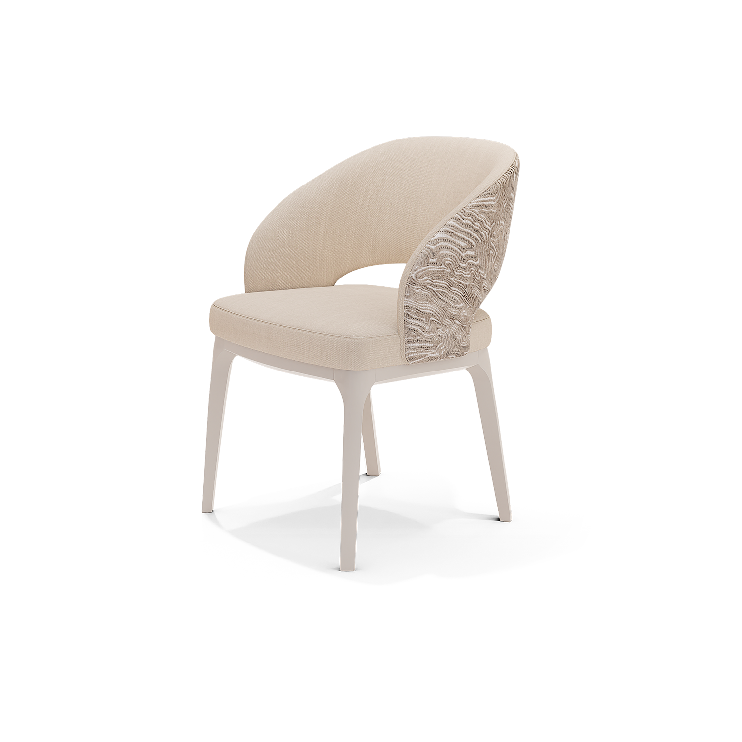 Silla Fray Lino Touch Almendra Cardiff Taupe, Off White