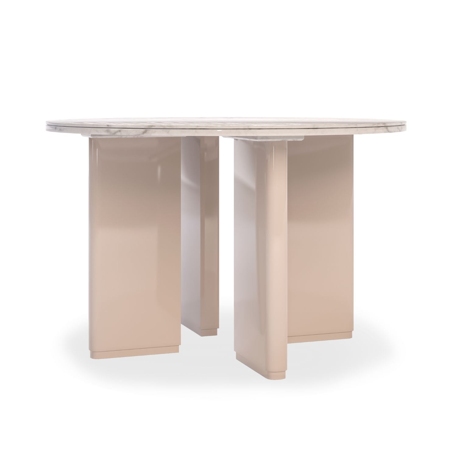 Mesa Comedor 4 Puestos Sienna Marmolado, Latte