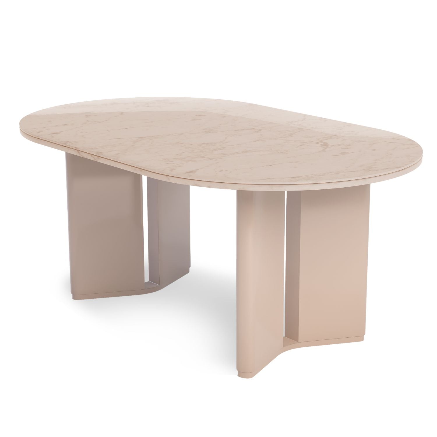 Mesa Comedor 6 Puestos Sienna Marmolado, Latte