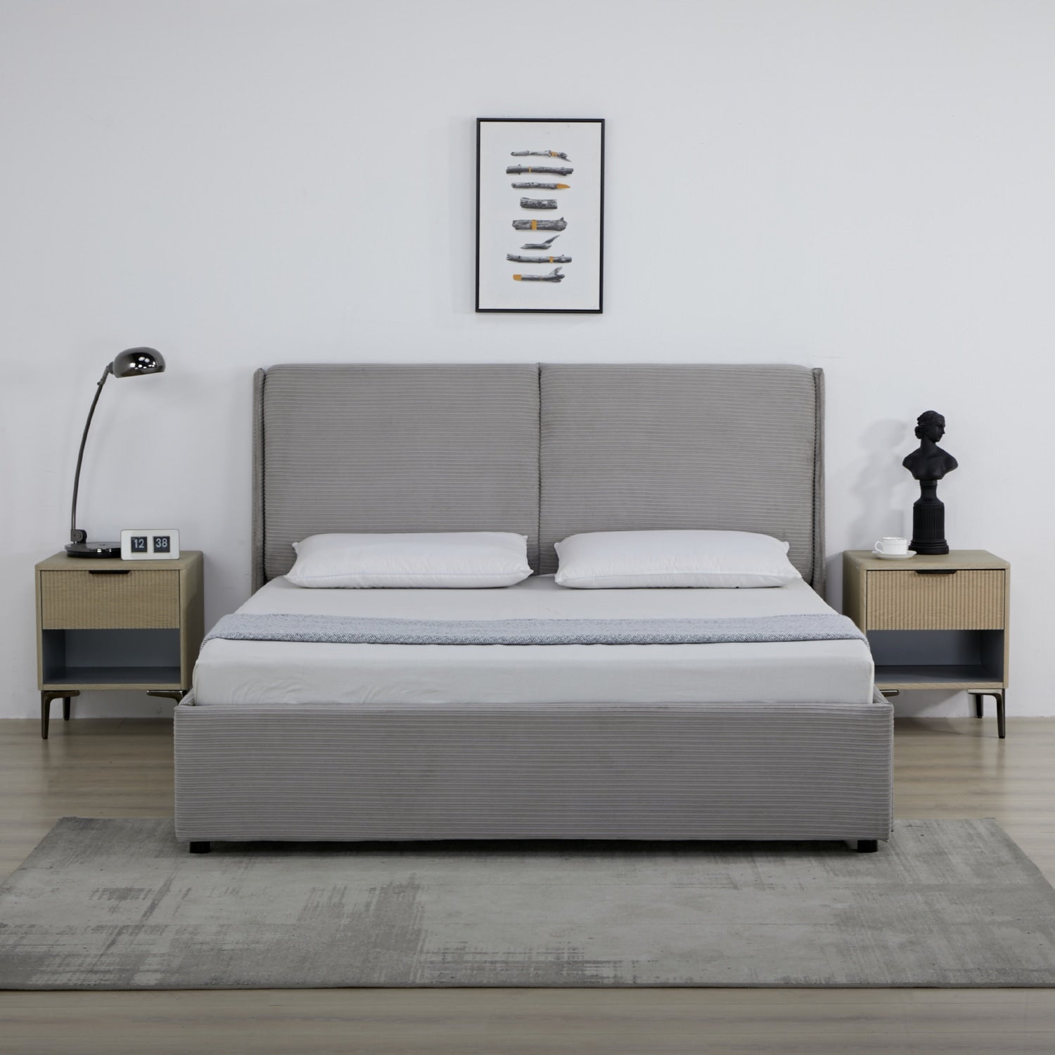 Cama Queen Arlette Gris