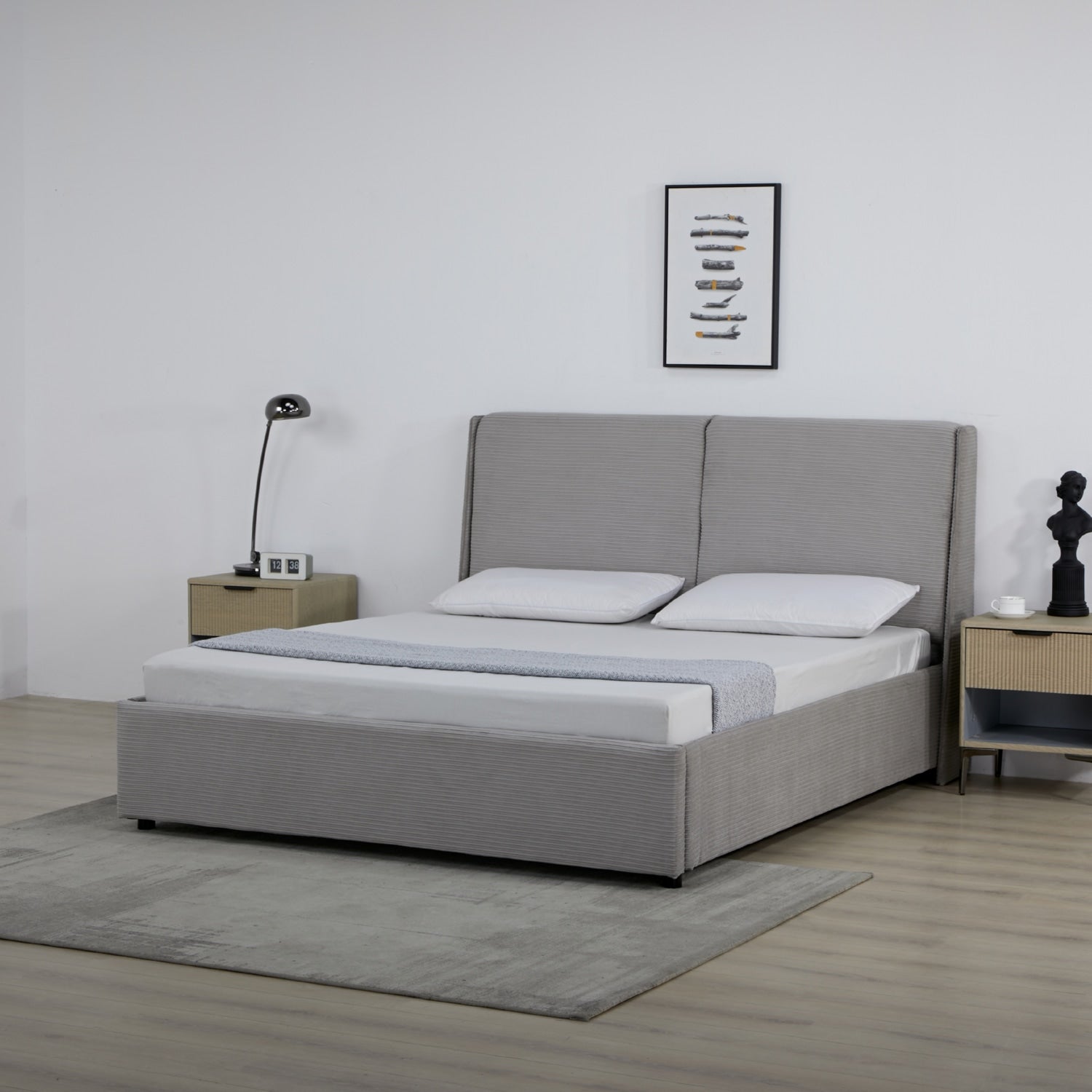 Cama Queen Arlette Gris