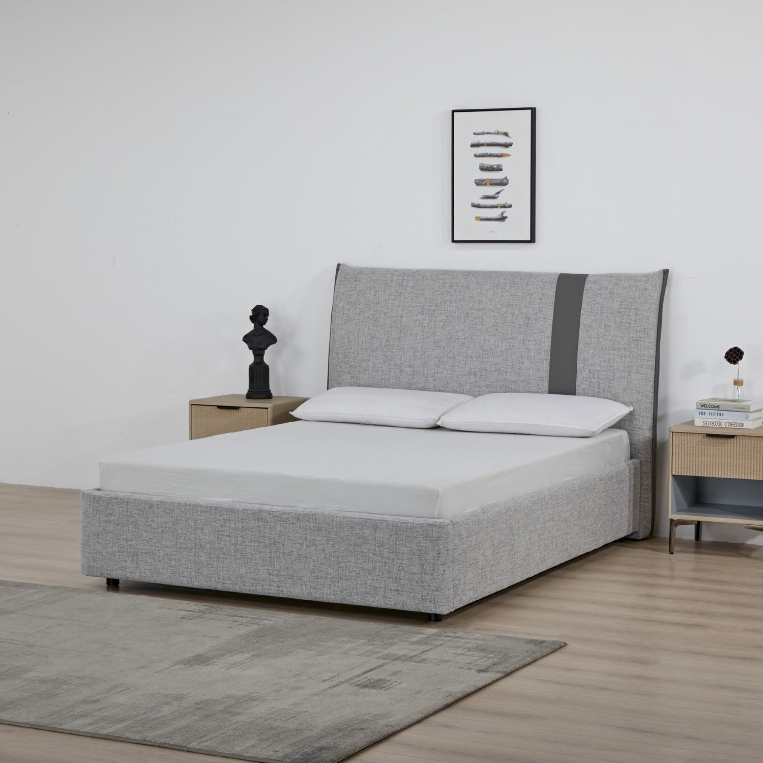 Cama Doble Gales Gris