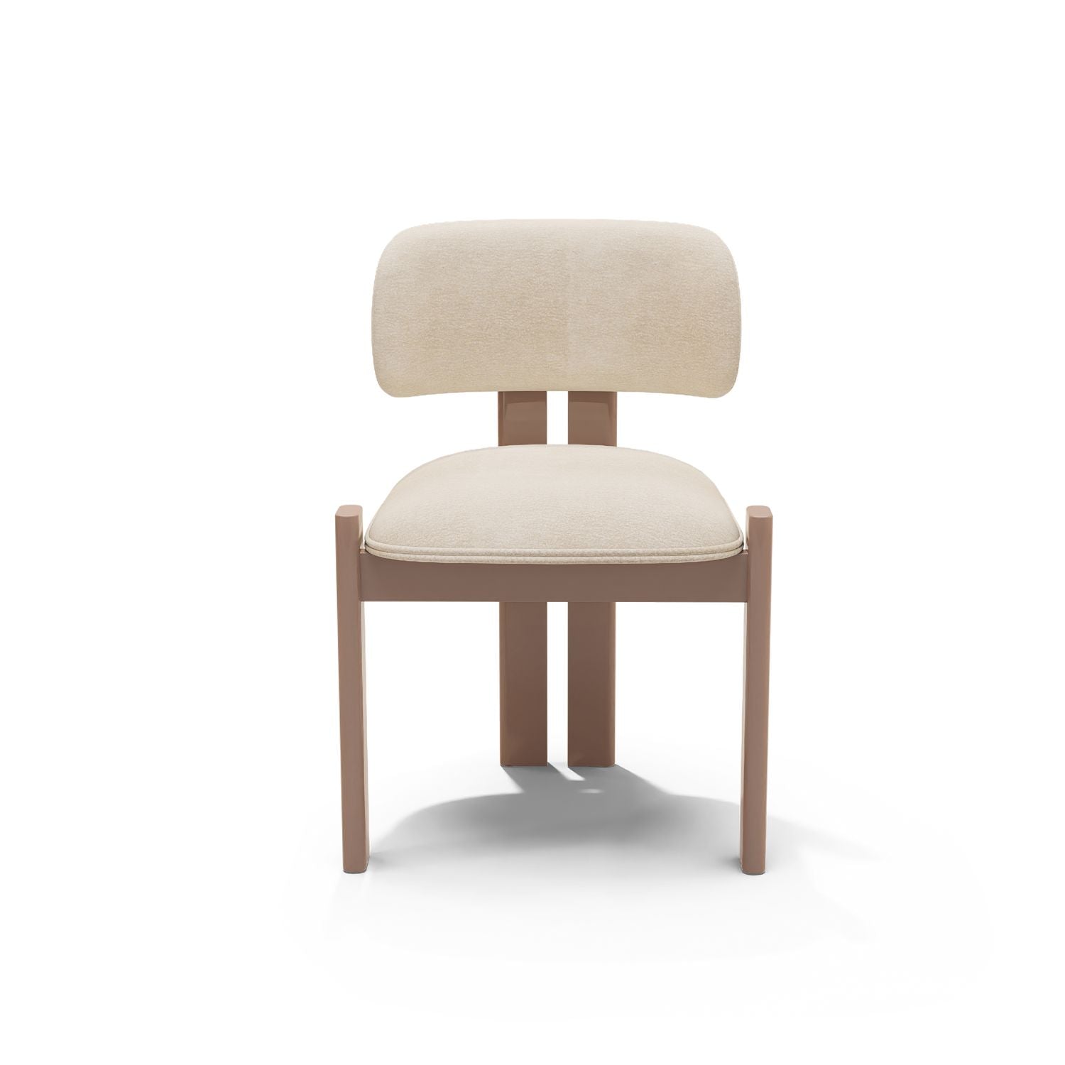 Silla De Comedor Sienna Velvet Provenza Vainilla,Capuchino