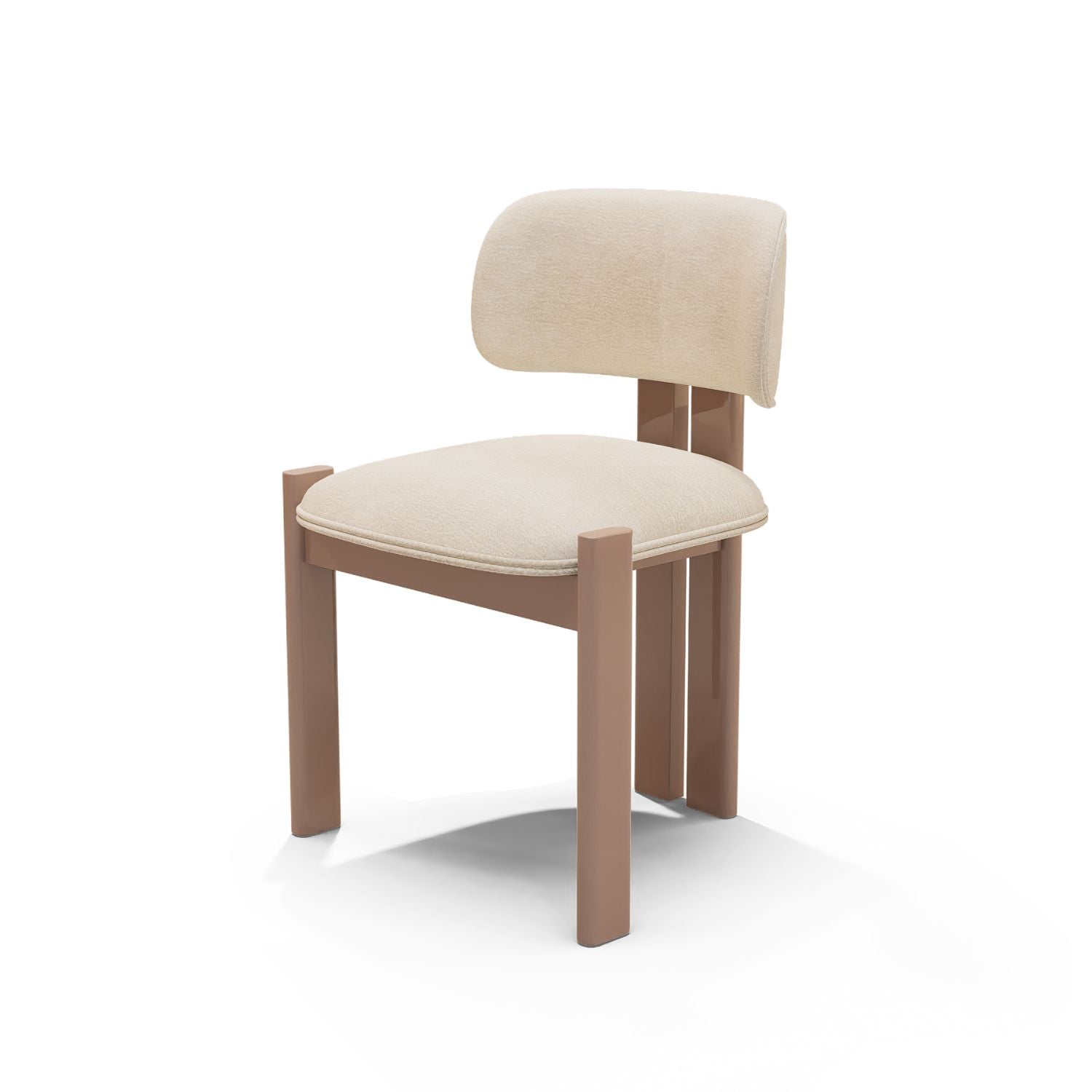 Silla De Comedor Sienna Velvet Provenza Vainilla,Capuchino