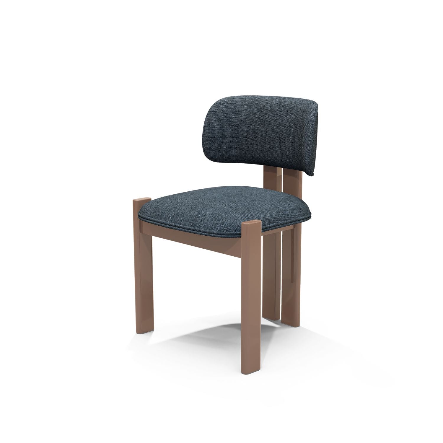 Silla De Comedor Sienna Microfibra Dossier Navy, Capuchino