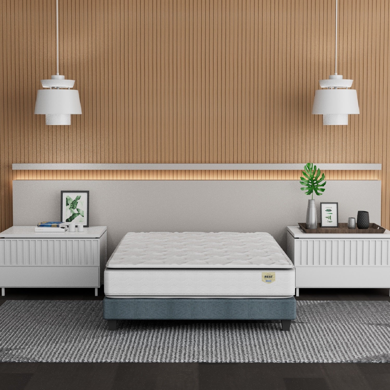 Colchón King Joy Rest Doble Pillow Top