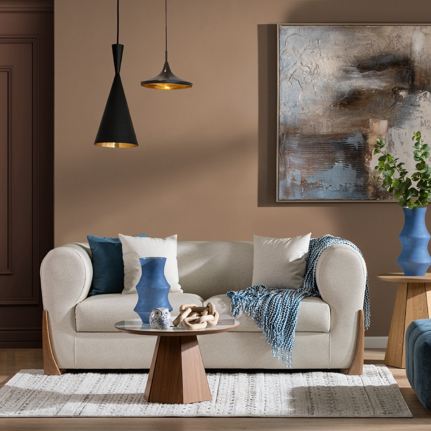 Sofá 3 Puestos Bell Eurolino Vitore Marfil, Natural