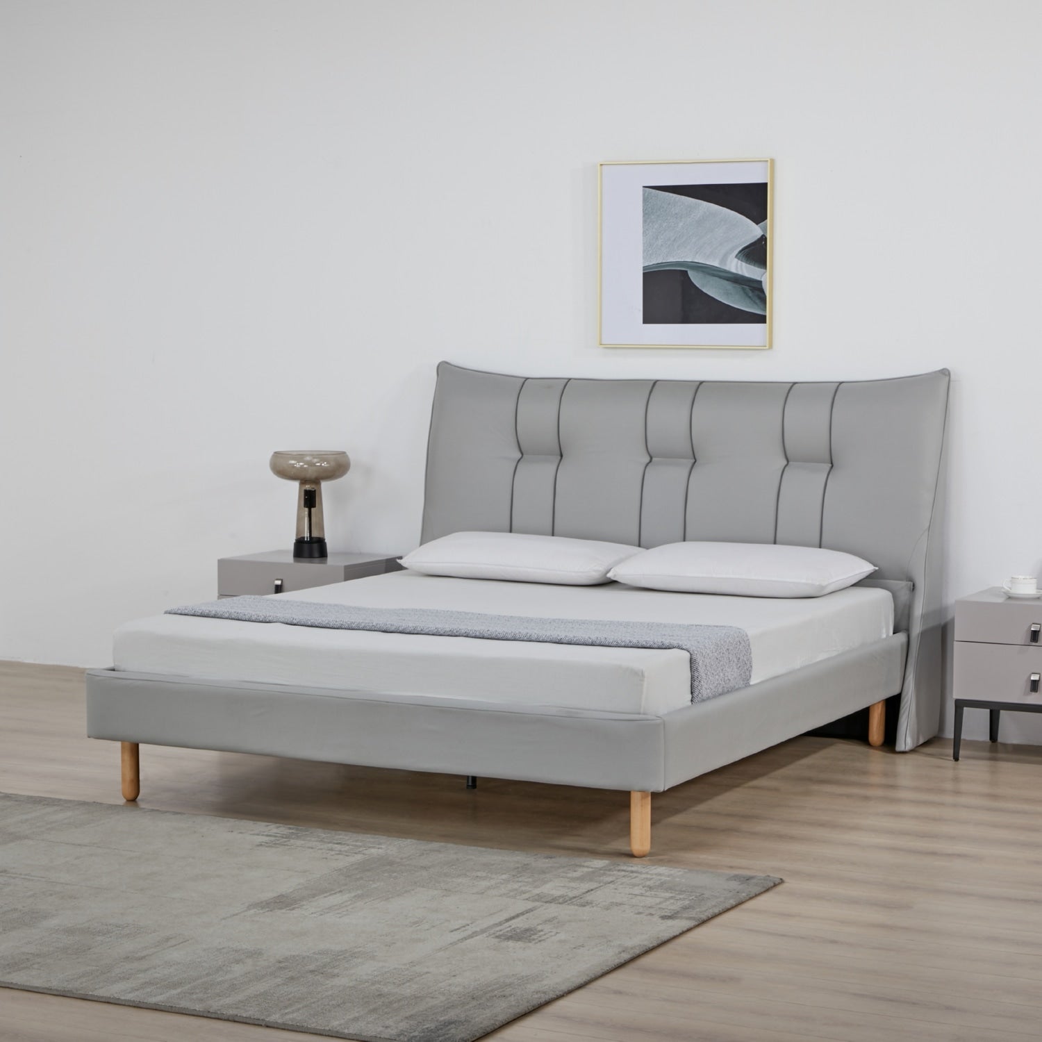 Cama Queen Kenzo Plomo