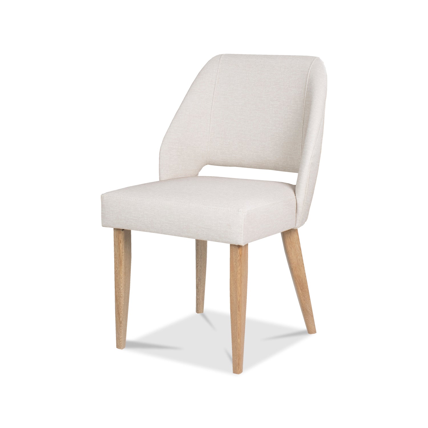 Comedor 4 Puestos Camille Eurocuero Marbella Marfil, Natural