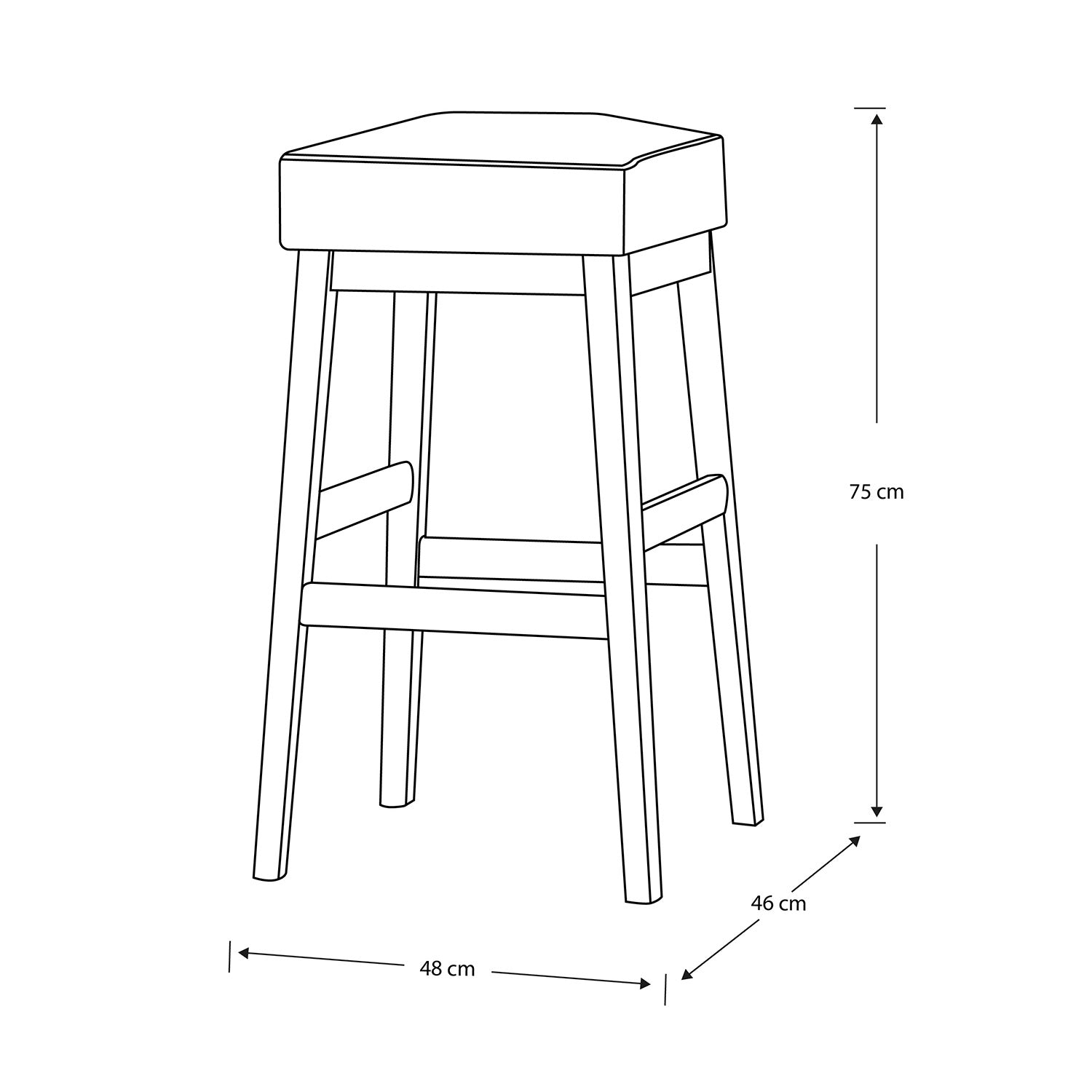 Silla Para Barra Dalton Eurolino Vitore Trigo, Natural