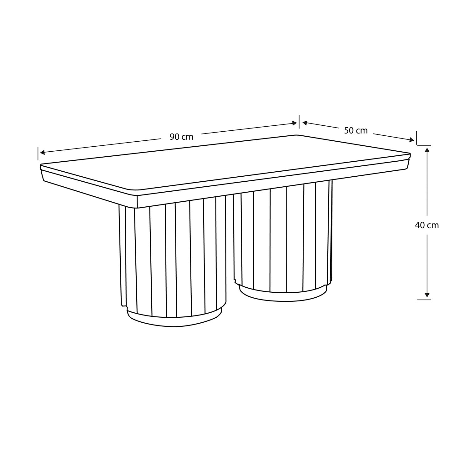 Mesa De Centro Nicole Off White, Champaña