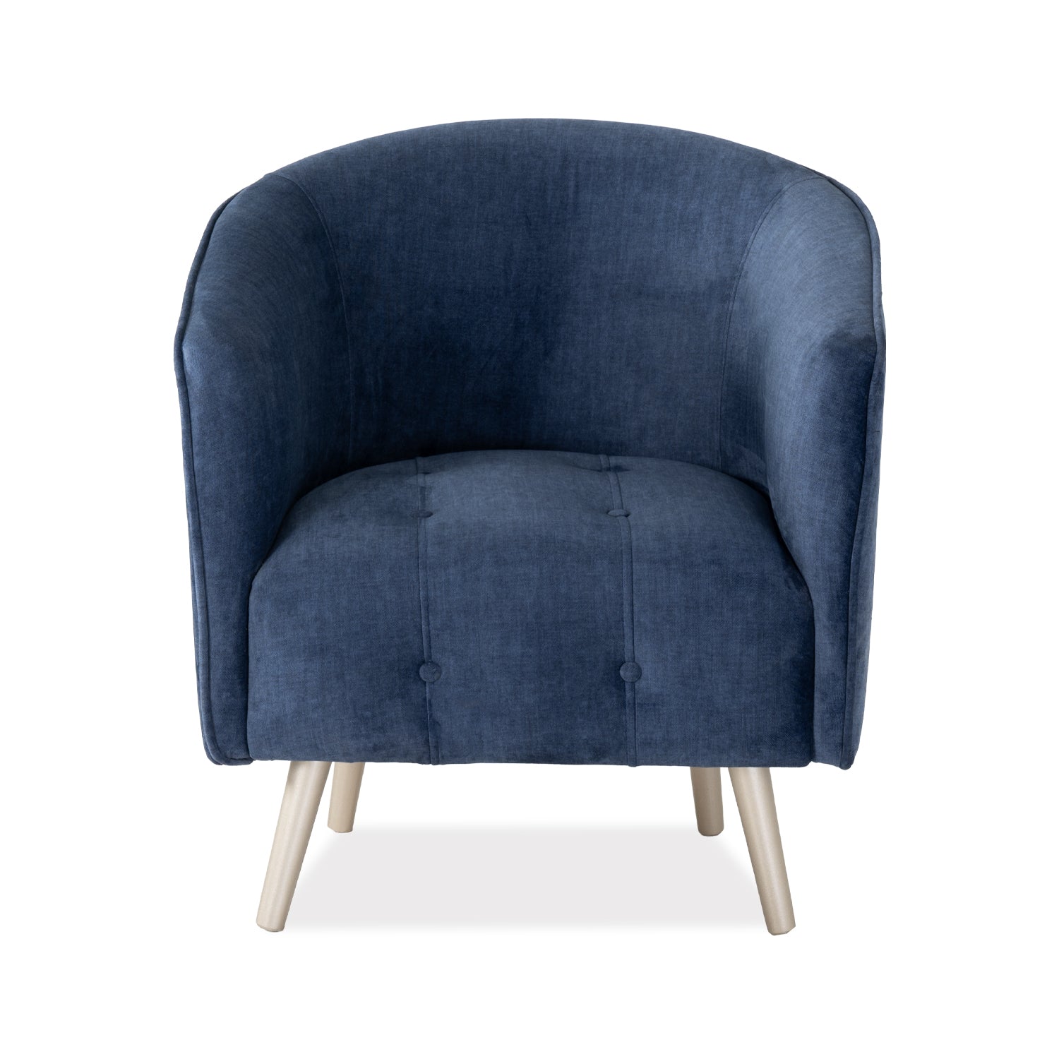 Poltrona Celeste Velvet Atlas Blue, Champaña