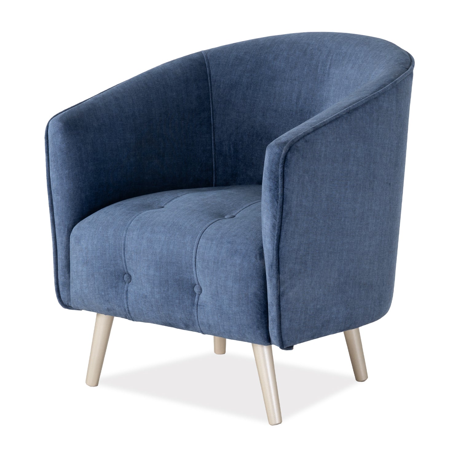 Poltrona Celeste Velvet Atlas Blue, Champaña