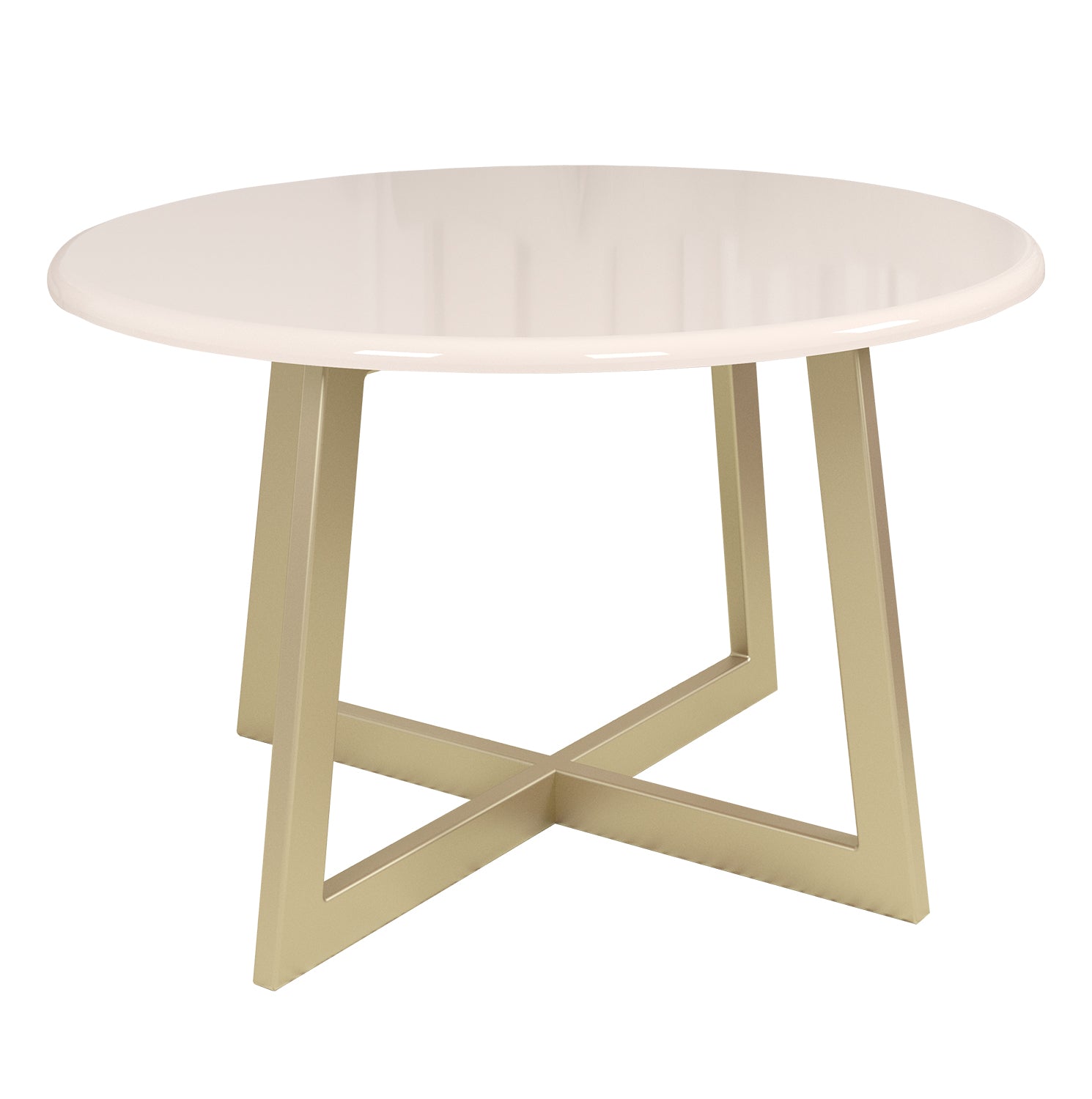 Mesa De Centro Jansen Champaña, Taupe Brillante