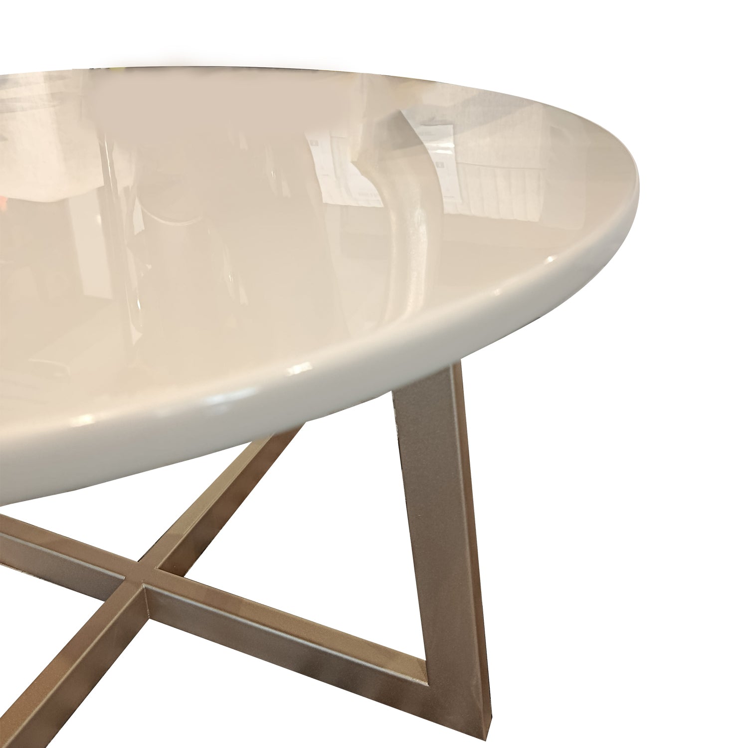 Mesa De Centro Jansen Champaña, Taupe Brillante