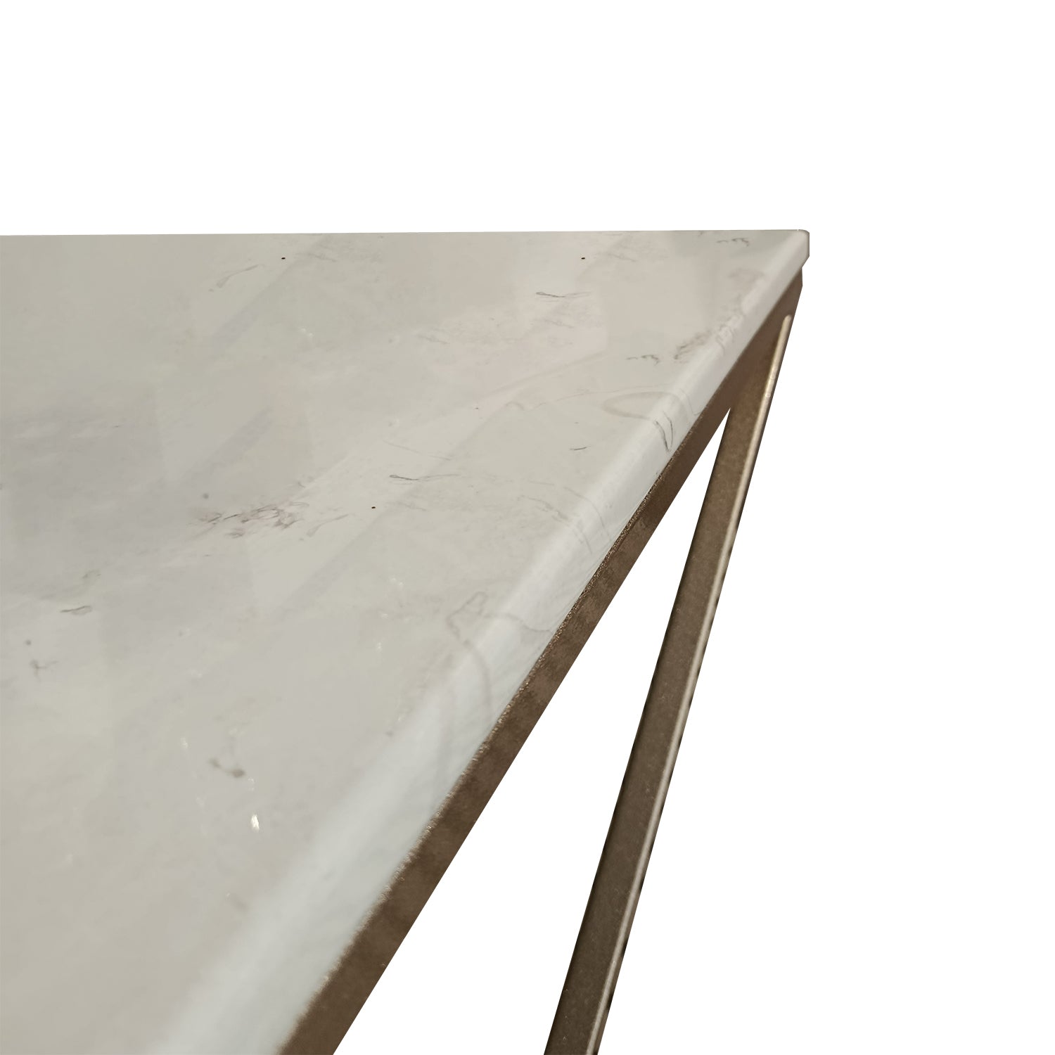 Mesa De Centro Patric Champaña, Marmolado
