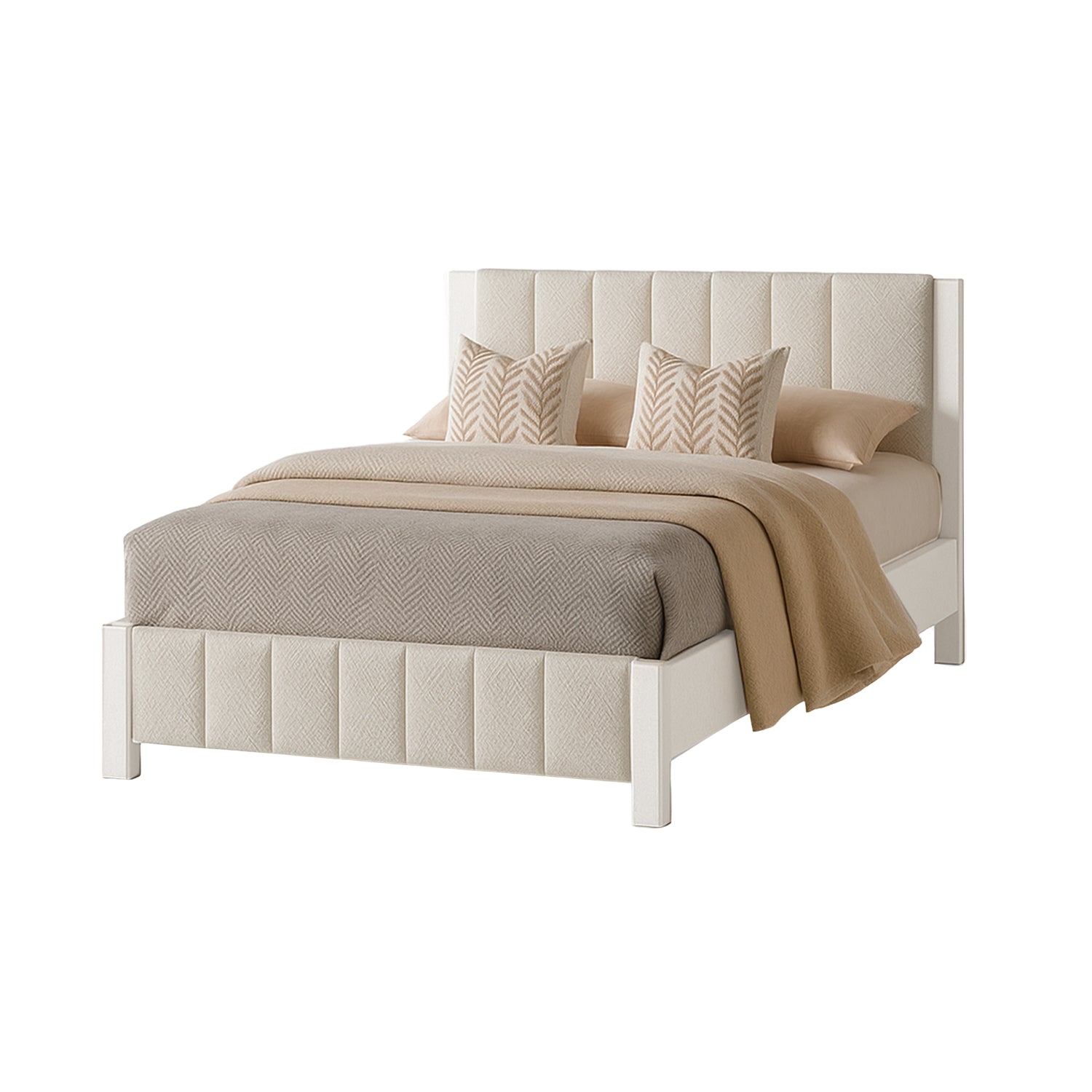 Cama Doble Nepal Eurolino Blanco Puro, Off White