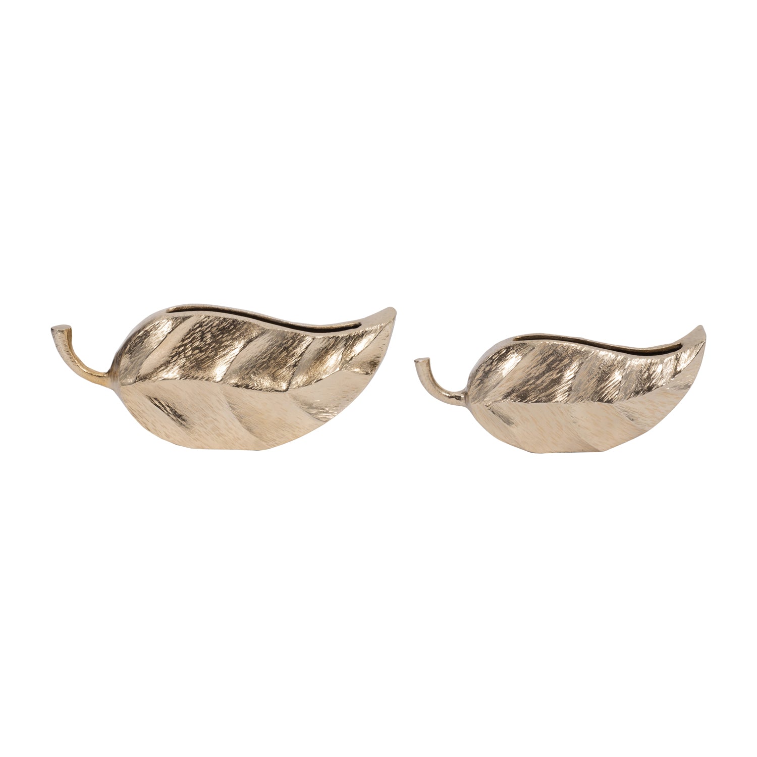 Jarron 17X41X18 Dorado Hojas Setx2 Lv25