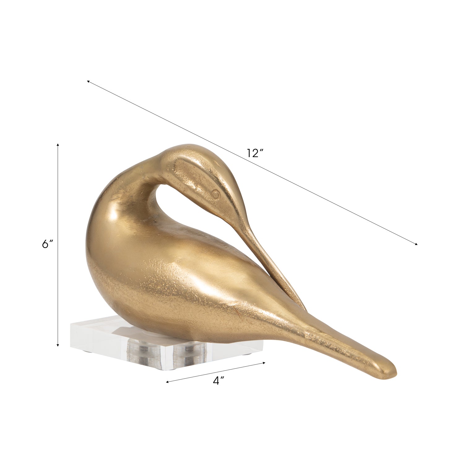 Figura 15X30X10 Dorado Pajaro Lv25