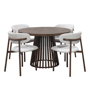 Comedor 4 Puestos Palermo Beige, Natural Oscuro